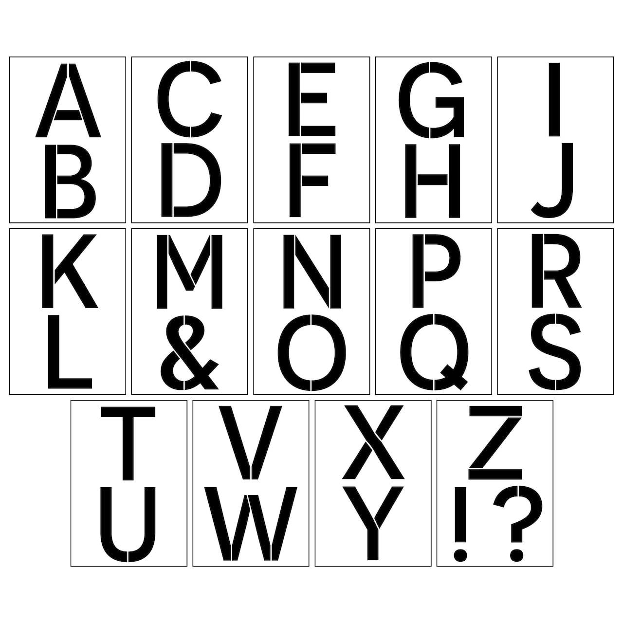 Athletic Alphabet Stencil - Craft Dealz